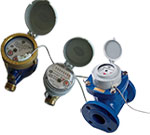 Water meters with pulse emitter